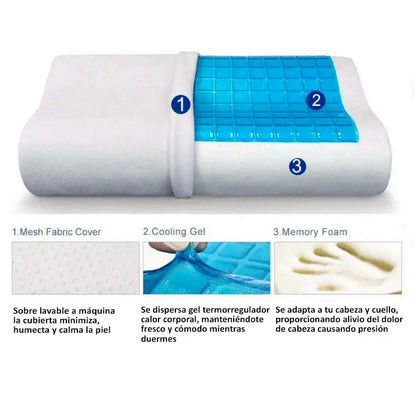 VitalSleep Almohada Ortopédica Cervical de gel + FUNDA