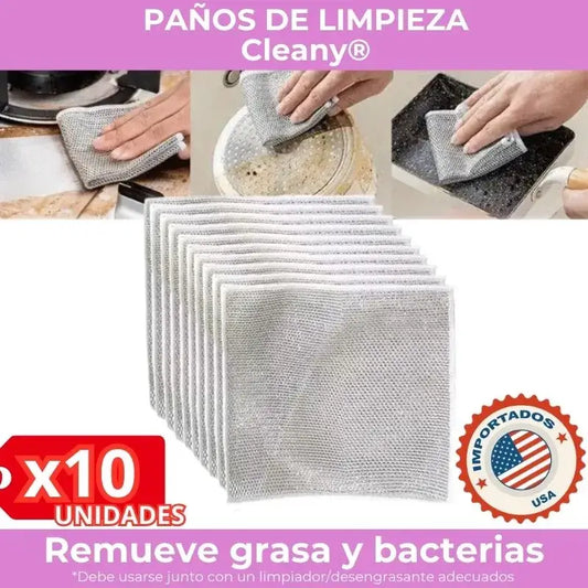 PACK X10 PAÑOS DE LIMPIEZA MULTIFUNCIONALES Cleany® IMPORTADOS 🇺🇸